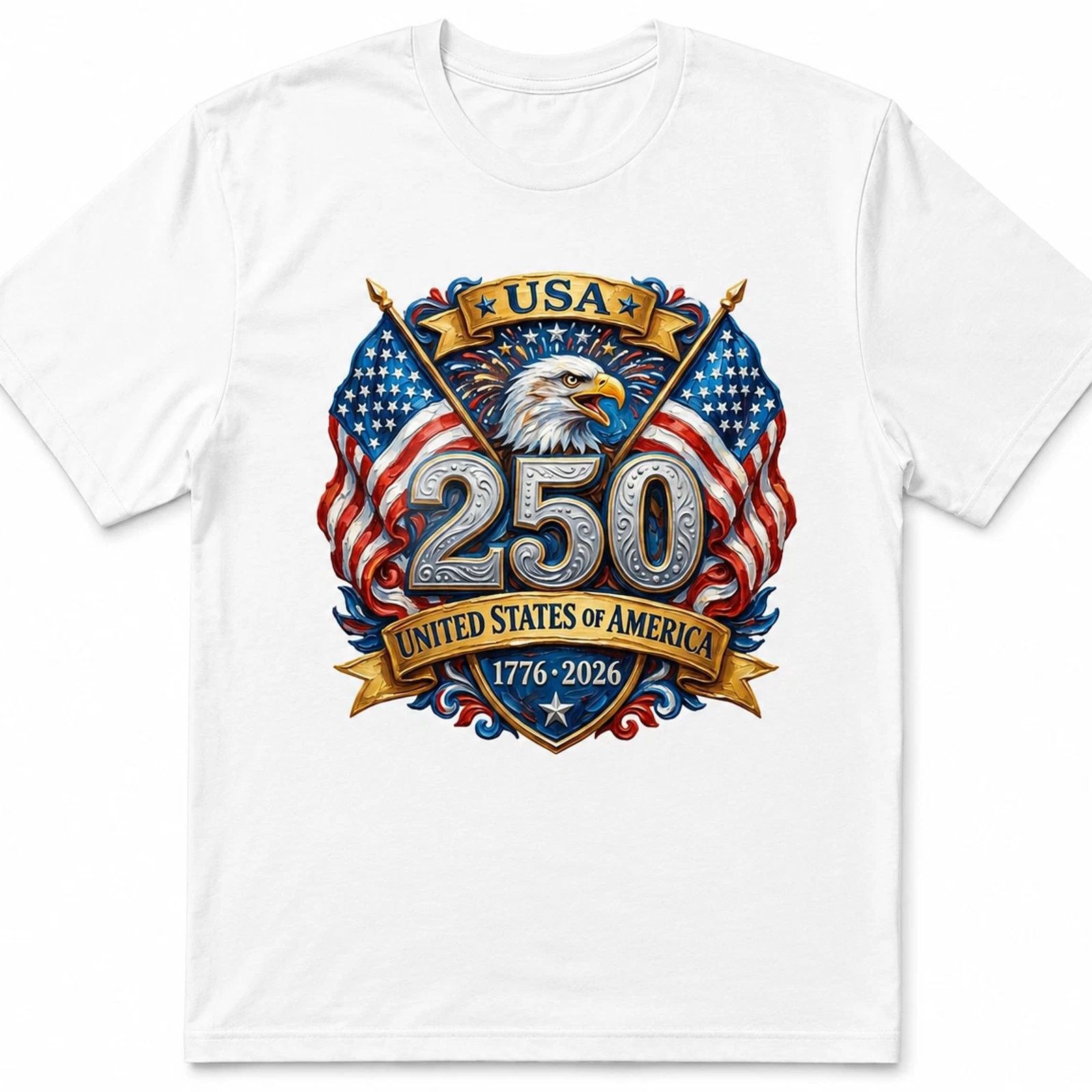 America 250th Anniversary Vintage Graphic Tee Unisex Cotton