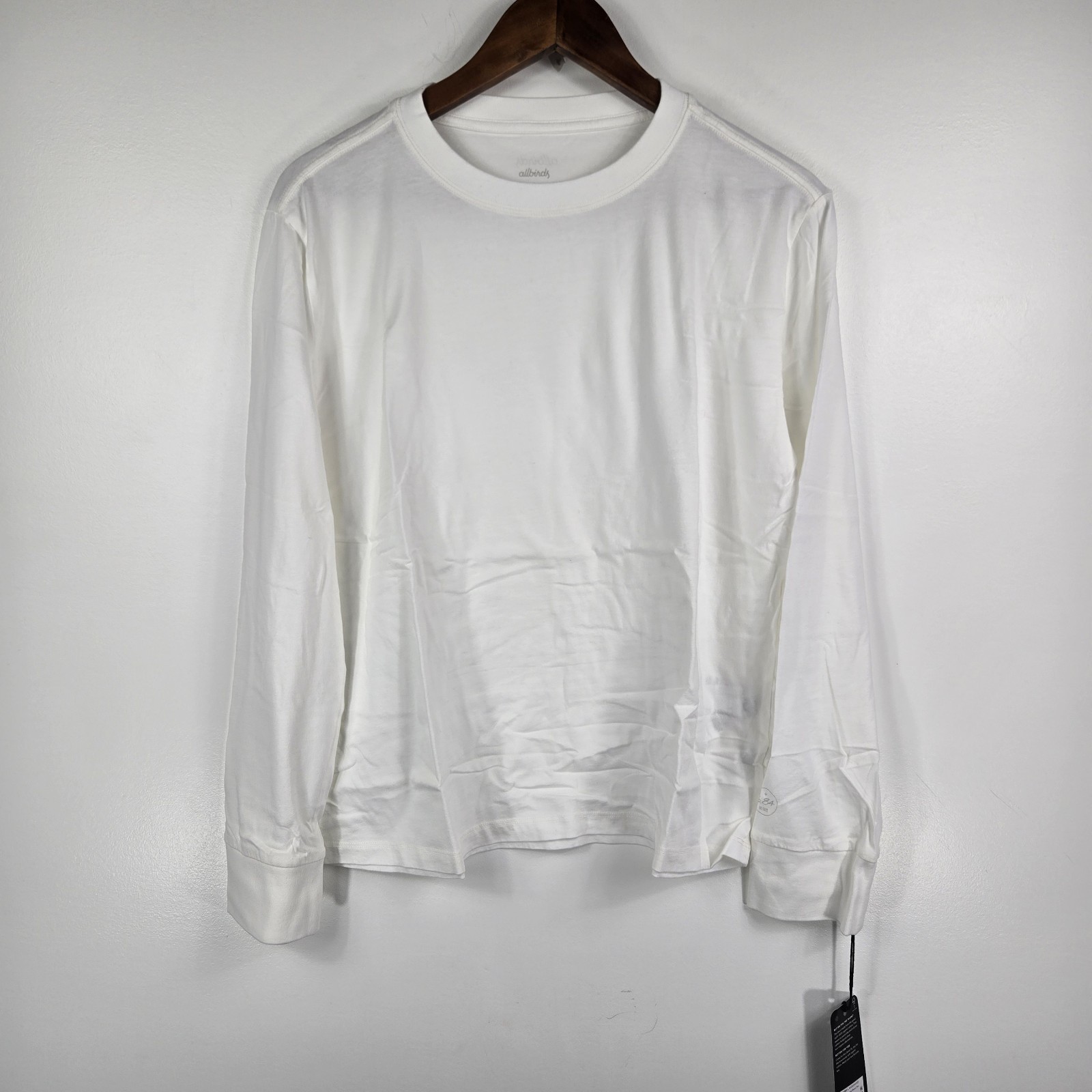 Allbirds Men&rsquo;s Size Medium Cotton Long Sleeve Tee Blizzard NWT