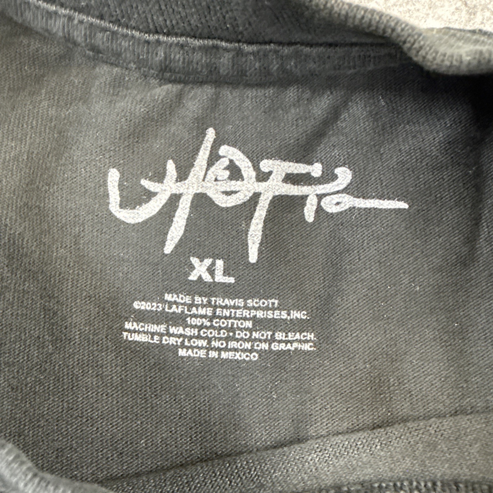 New Travis Scott Utopia C5 Tee Black Size XL Cactus Jack Unworn