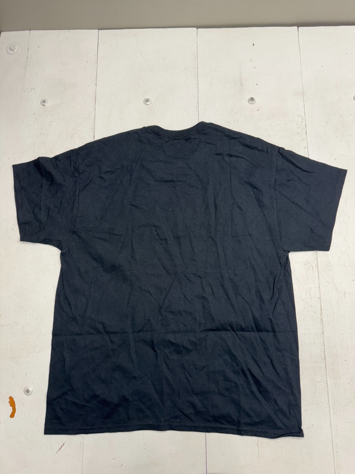 He Would Love First Solid Black Smiley Face Short Sleeve T shirt Mens Size XL