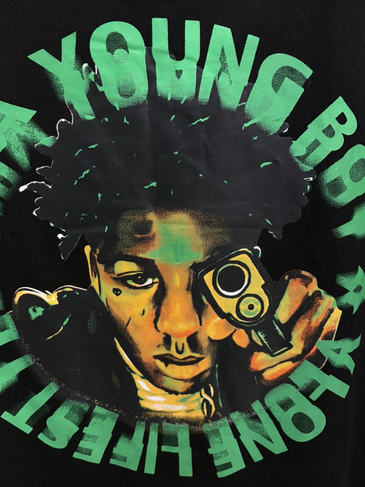 Vlone x YoungBoy NBA Cross Roads T-Shirt Size Large Authentic