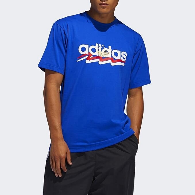 Adidas Brush Stroke Tee – New With Tags – Mens Medium – Team Royal Blue