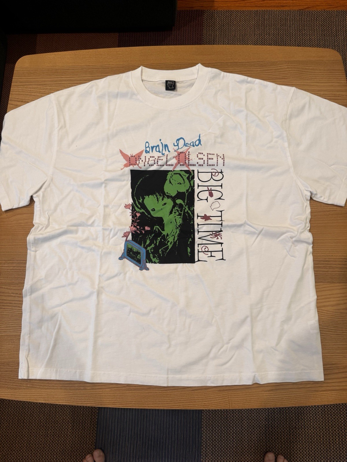 Brain Dead x Angel Olsen Big Time T-Shirt Deadstock New White XL 2022 Never Worn