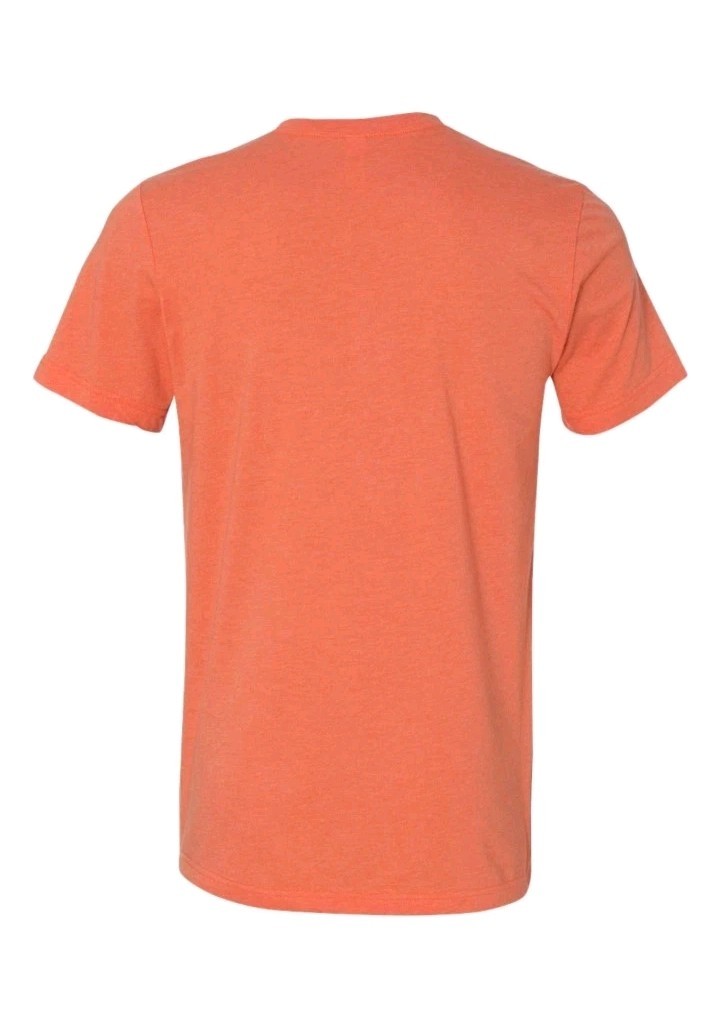 Bella + Canvas 3001C Unisex Orange T-Shirt Heather Stylish Tee Mens L New Sample