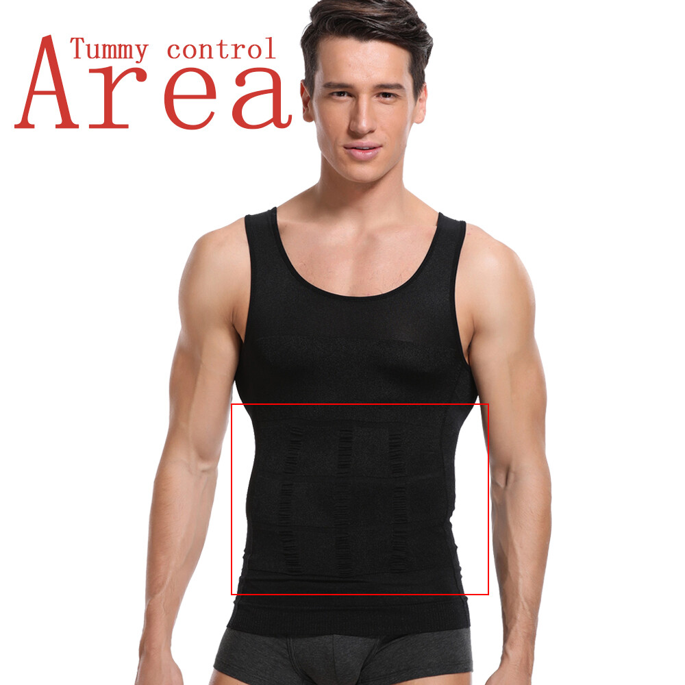 Fajas Para Hombres Faja Reductora De Hombre Tee Shaper Abdomen Control T-Shirt