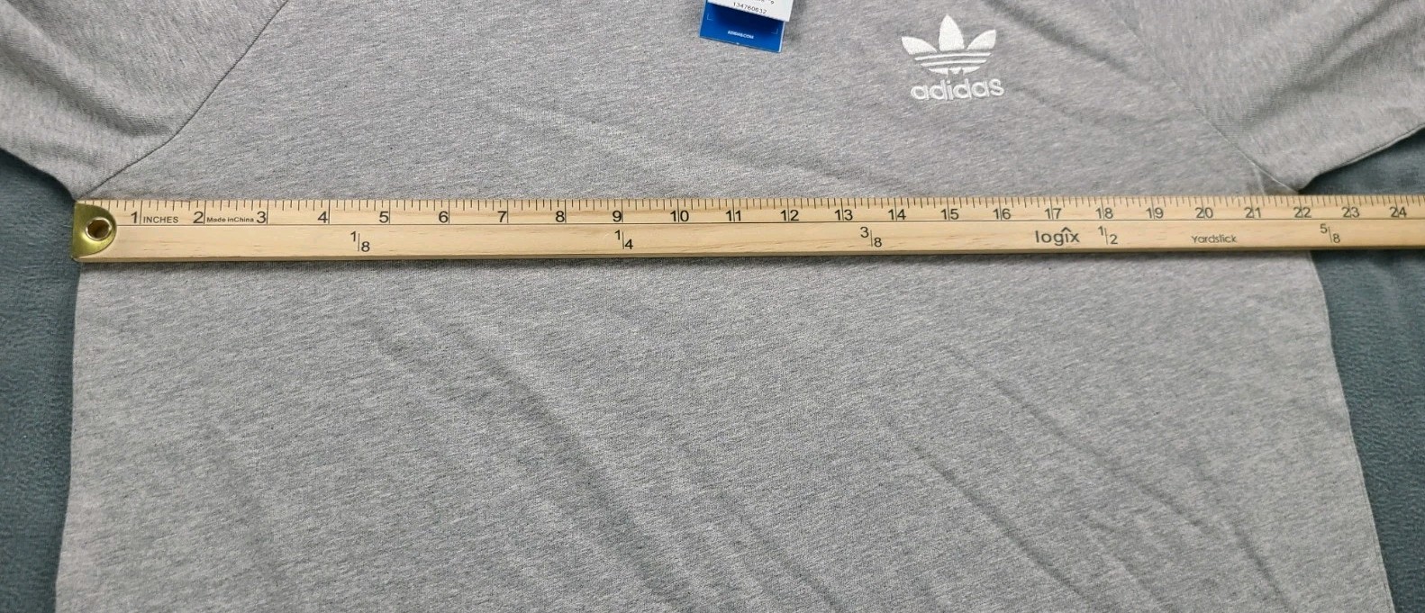 adidas ORIGINALS CALIFORNIA 3 STRIPES TREFOIL HEATHER GREY Tee Men&rsquo;s Large NWT