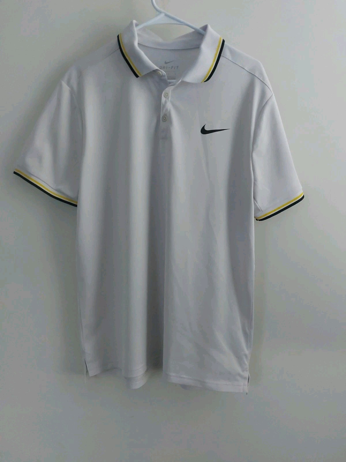 Nike Men&rsquo;s Court Pique Golf Tennis Polo Lt. Grey Dri-Fit Sz L 830847-092