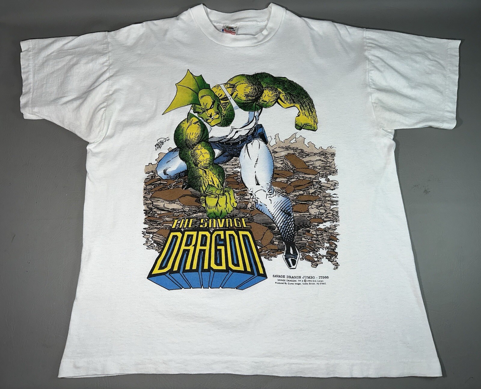 Vintage 1992 Savage Dragon T-Shirt XL Comic Images Erik Larsen 90s Vtg Rare !!