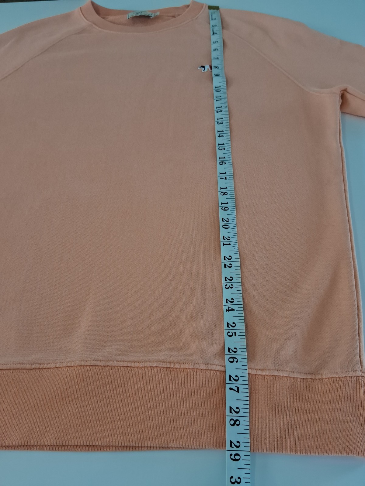 MAISON KITSUNE Tri-color Fox Patch Adult Large Sweatshirt Orange