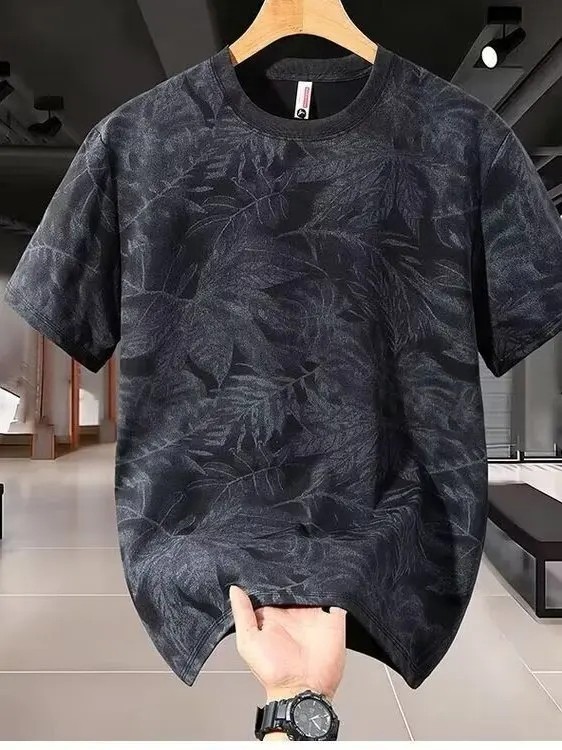 Men&rsquo;s Loose Fit Short Sleeve T-Shirt Breathable Ice Silk Summer Casual Tee