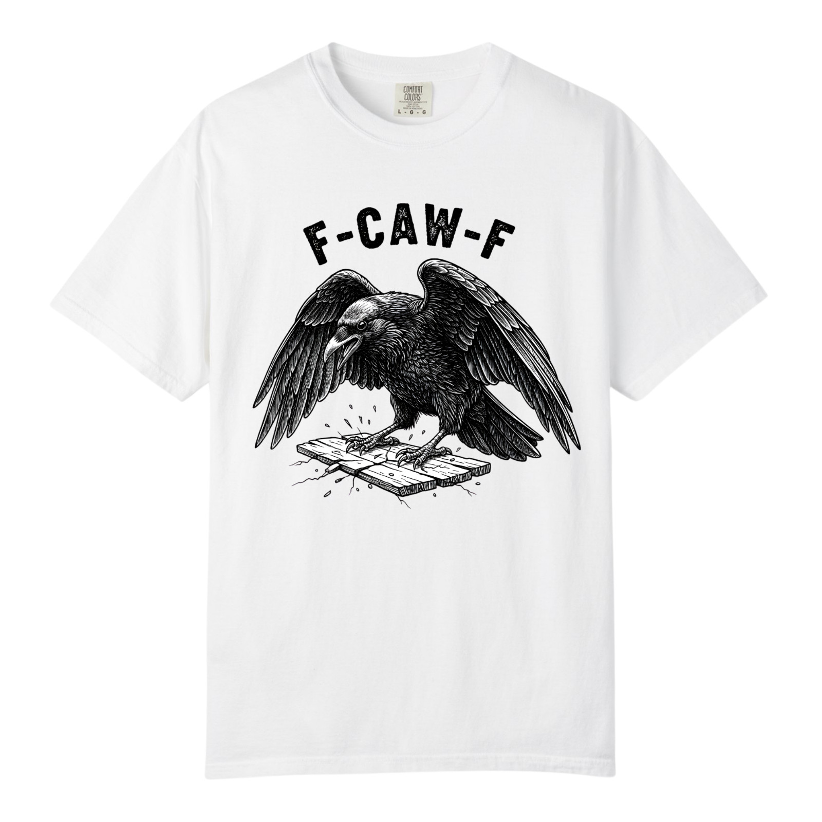 F CAW F Raven T Shirt Design, Comfort Colors T Shirt, Unisex Streetwear Tee