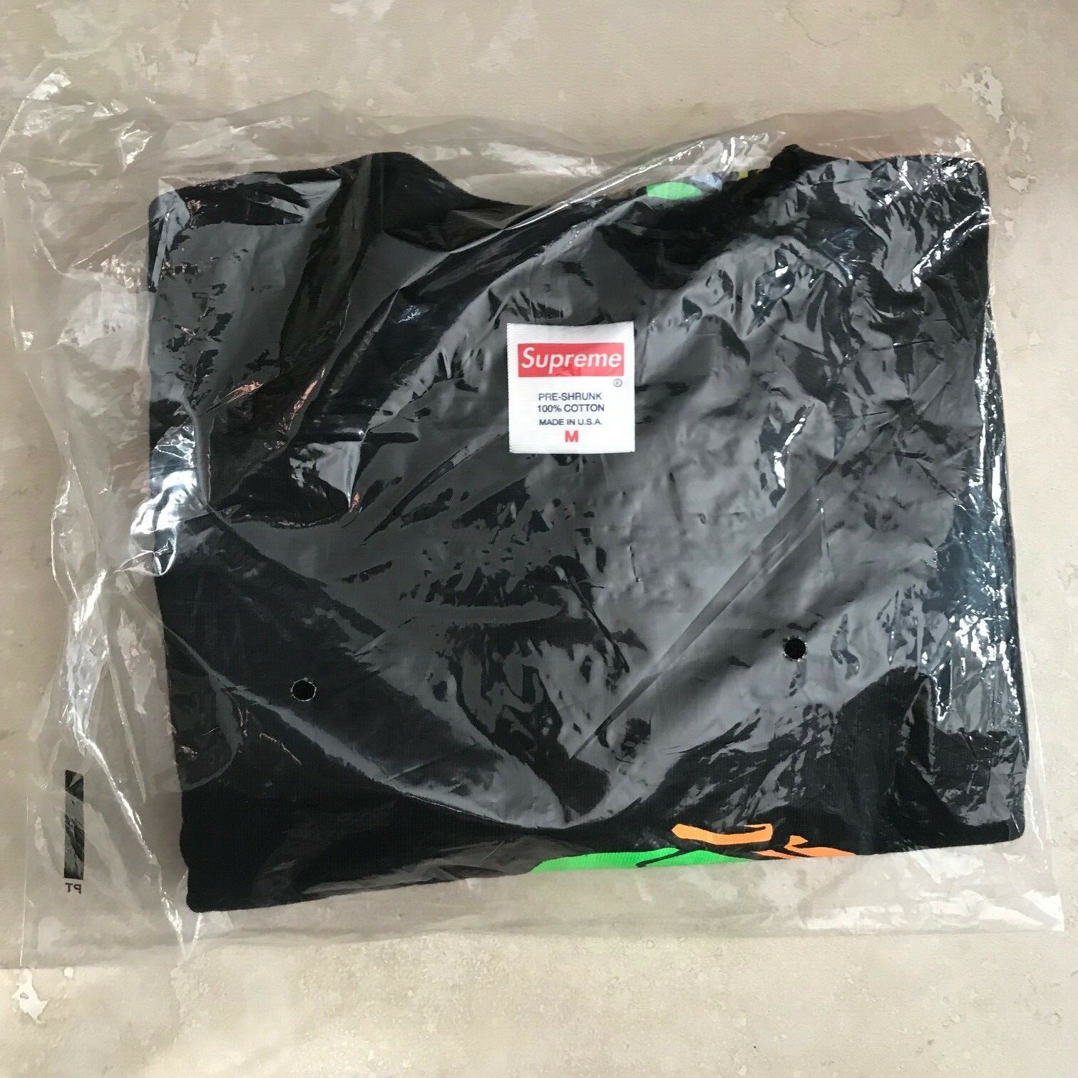 SUPREME Molotov Kid T-SHIRT Black Size Medium Box Logo Mark Gonzales ANDY HOWELL