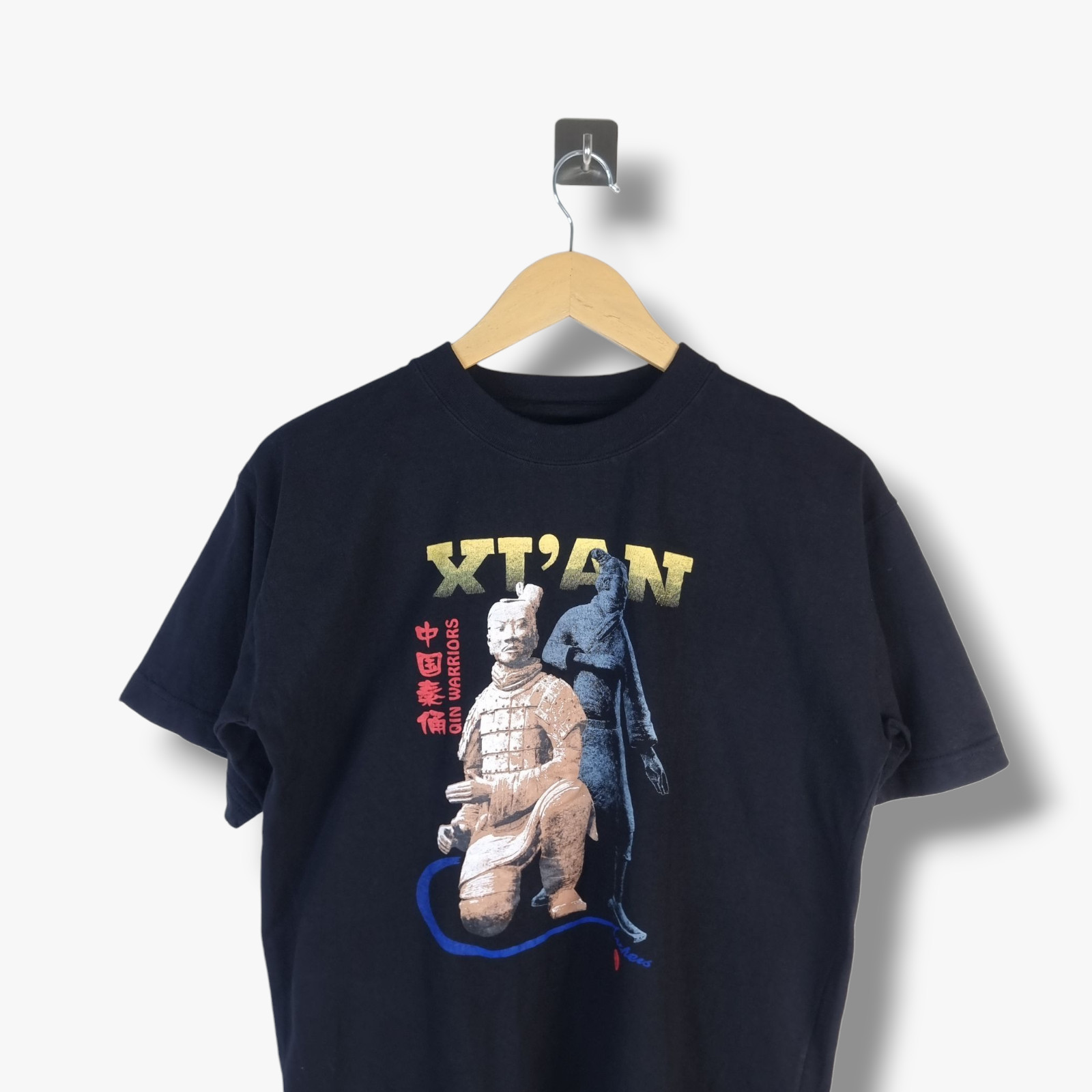 Pandak Xi&rsquo;an Terracotta Army T-Shirt Fits Small S Mens Black Tee China Asia