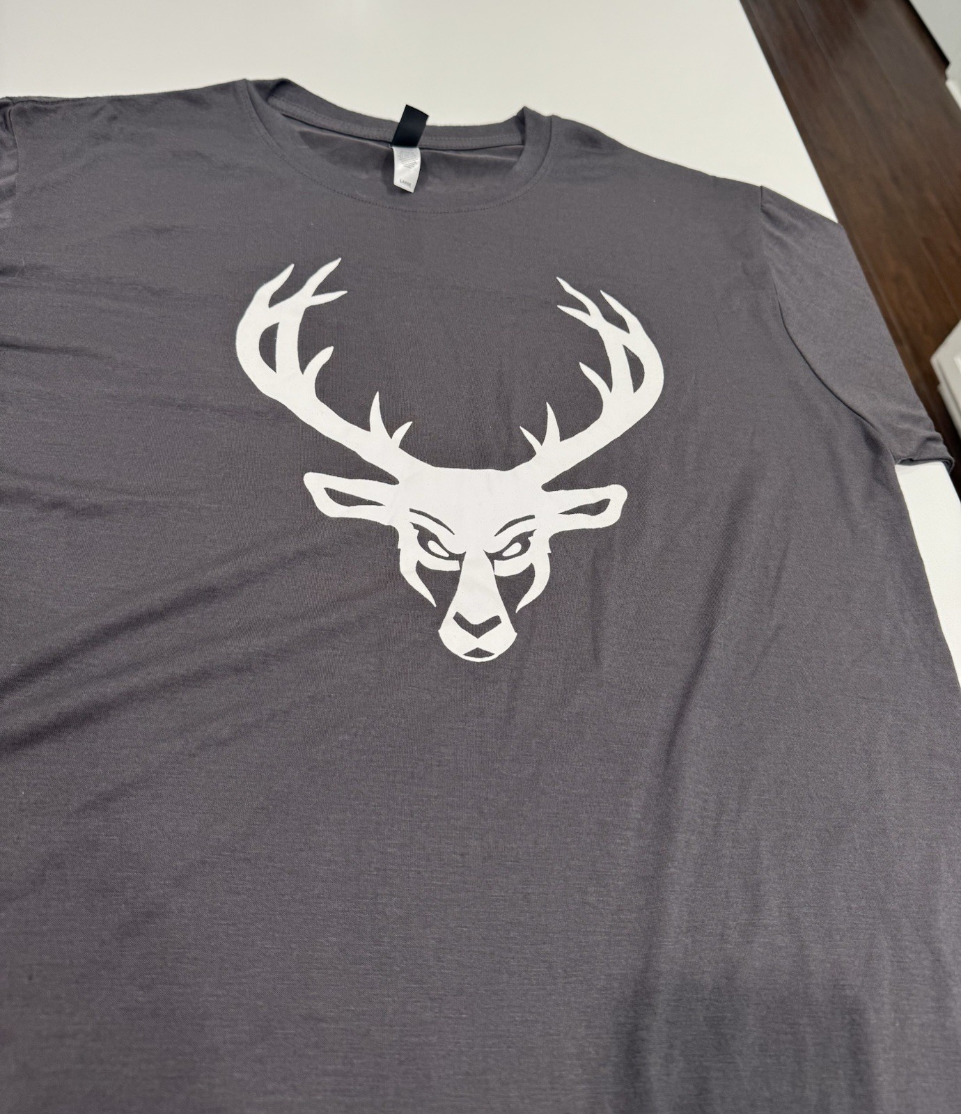 Bucked Up Gray USA Graphic Logo Crew Neck Short Sleeve Men&rsquo;s T-Shirt Size L