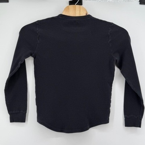 Hollister Must Have Collection Black Waffle Knit Long Sleeve Top Mens Medium