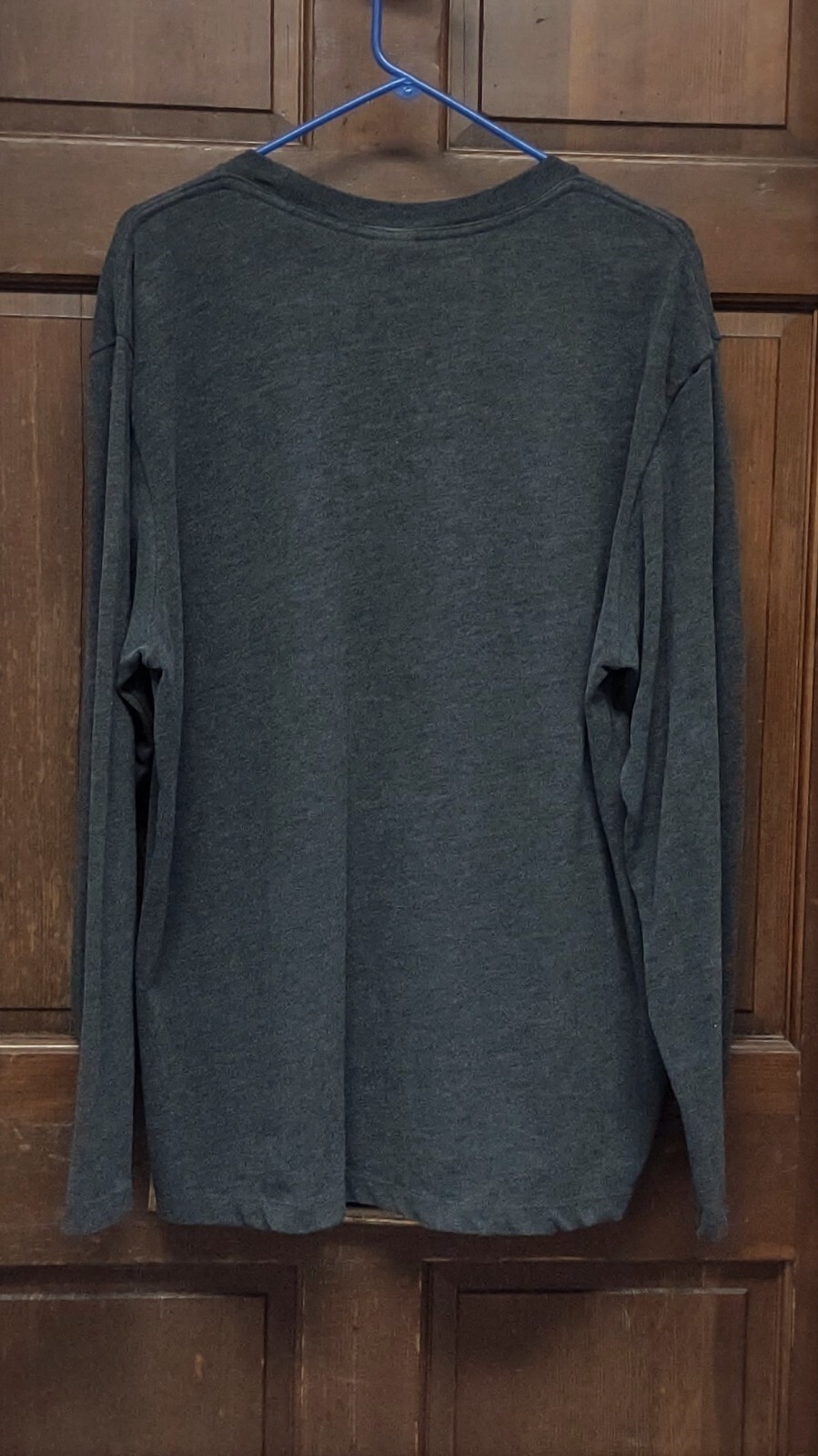 Old Navy Charcoal Gray Long Sleeve Knit Crew Neck Shirt Men&rsquo;s Size XL Soft Feel
