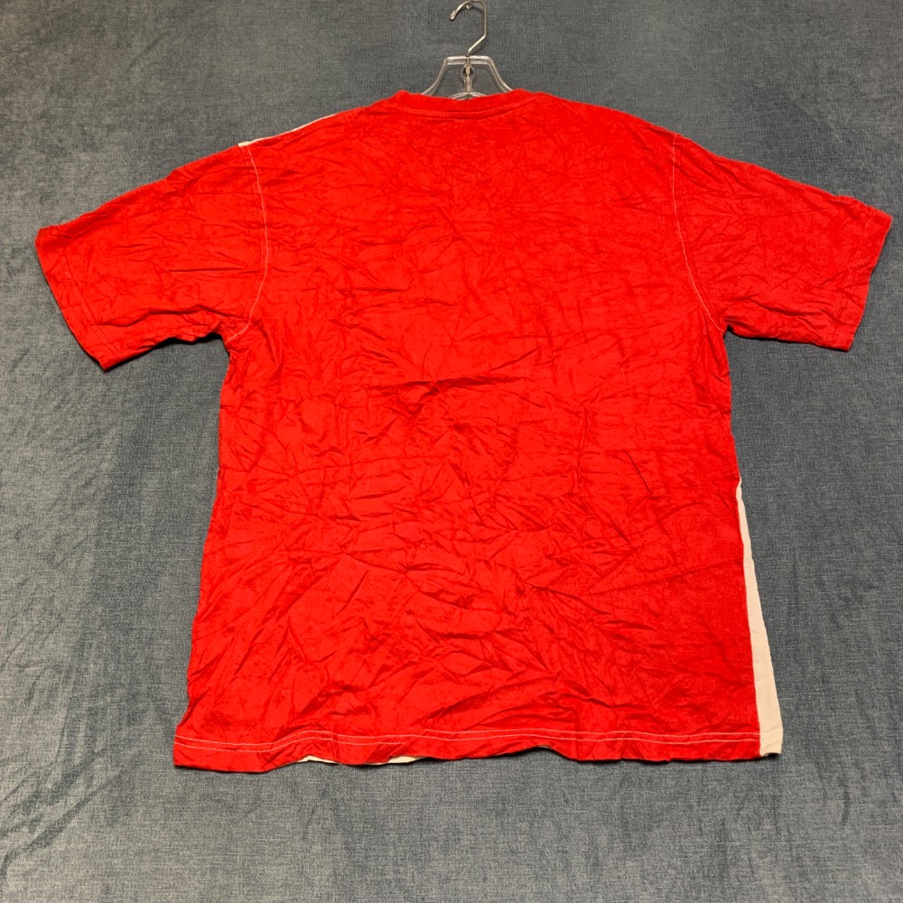 U.S. Polo Assn. T Shirt Mens Large White Red Cotton Crew Neck Graphic Print Tee