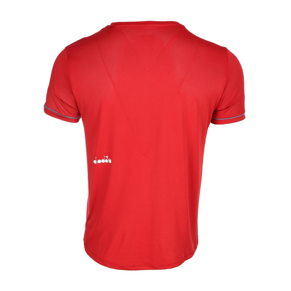diadora Tennis Crew Neck Short Sleeve Athletic T-Shirt Mens Red Casual Tops 1802