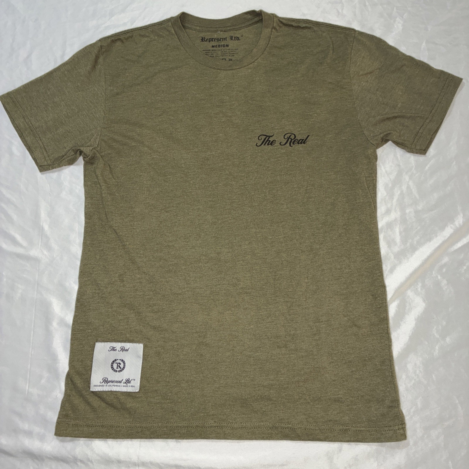 Represent The Real Green Nate Diaz Double Printed T shirt Tee Mens Size M