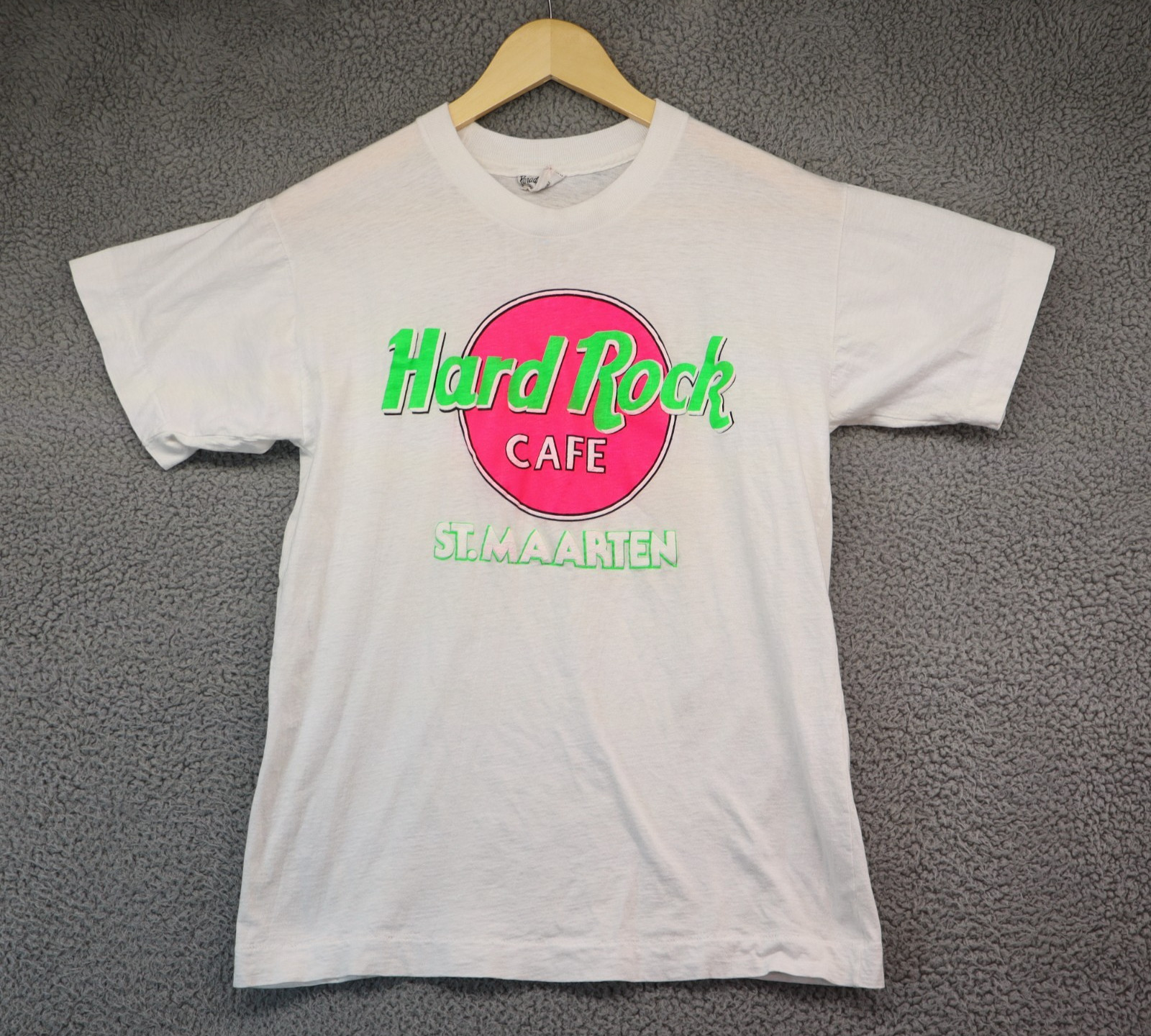 Men&rsquo;s Hard Rock Cafe St Maarten T Shirt White Sz 40 S/M see description