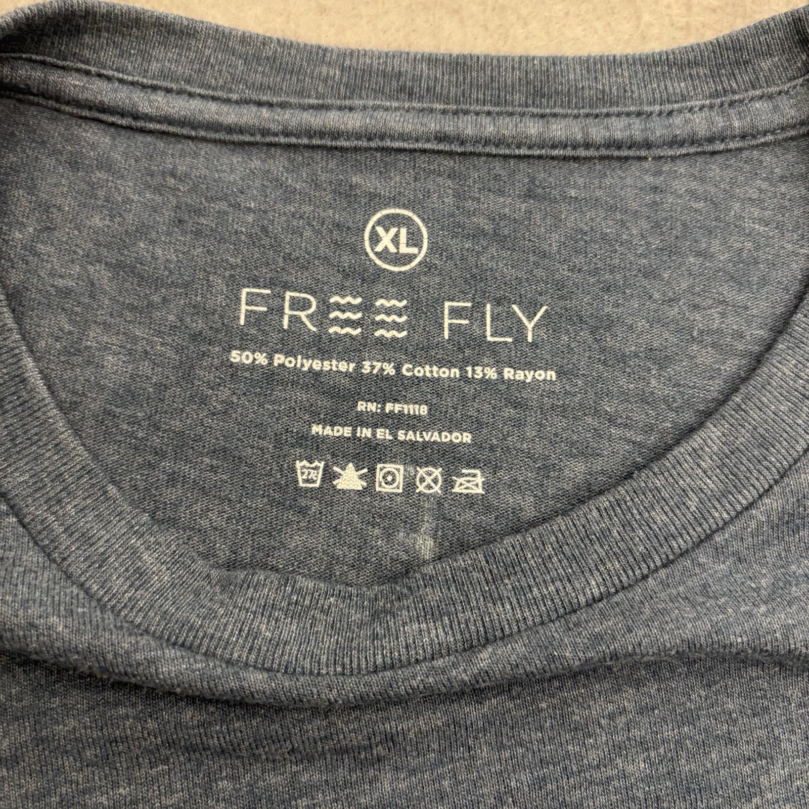 Free Fly Tee Graphic T Shirt Mens XL Long Sleeve Performance Stretch Comfort