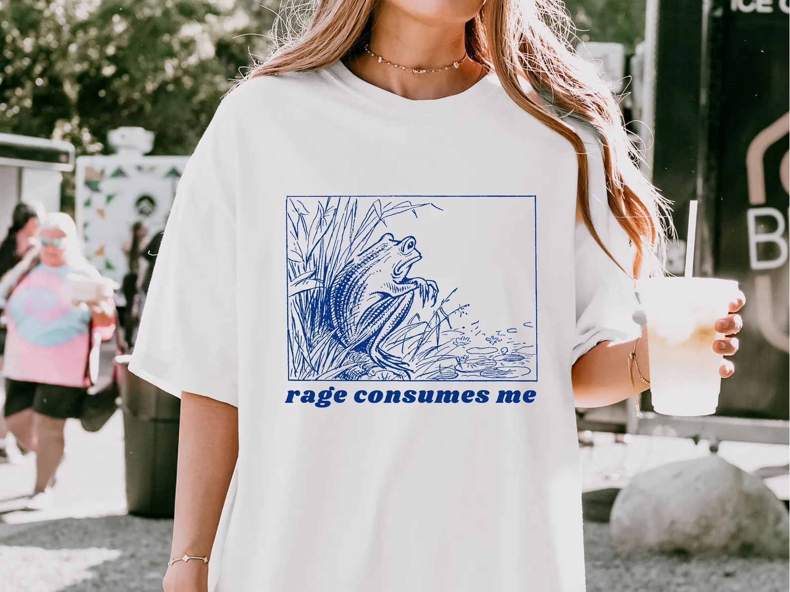 Rage consumes me shirt, Funny frog shirt, meme shirt, unhinged shirt
