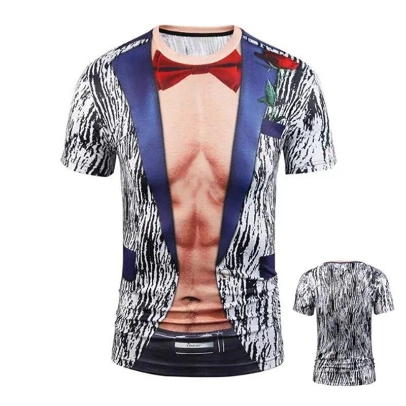 Funny Men&rsquo;s Fake Body 3D All Over Print Shirt S to 5XL