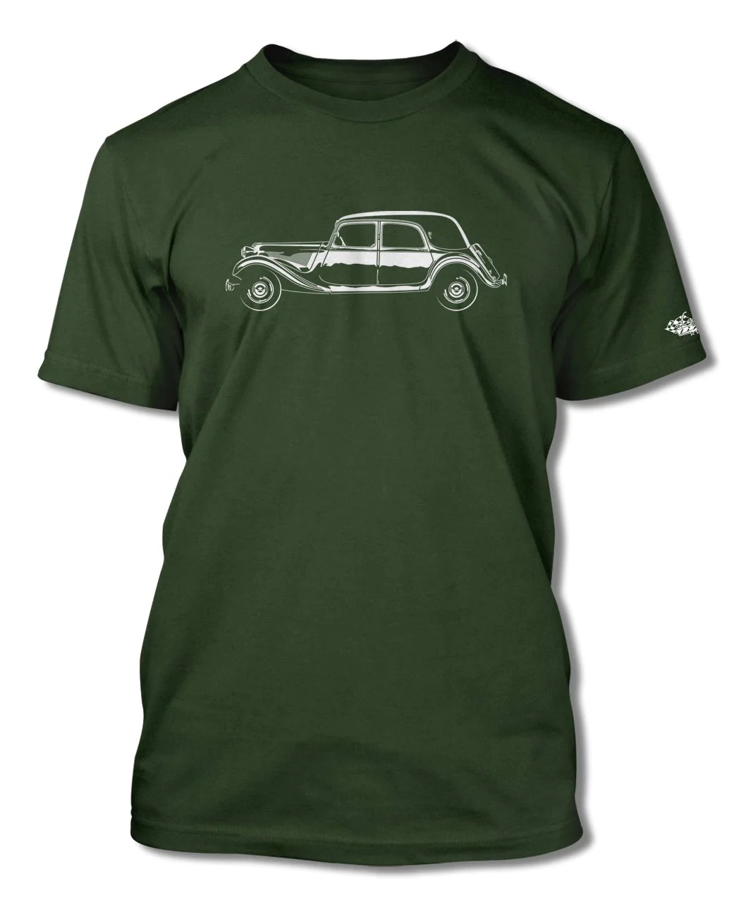 Citroen Traction Avant 11B 1934 – 1957 T-Shirt – Men – Side View – French Car