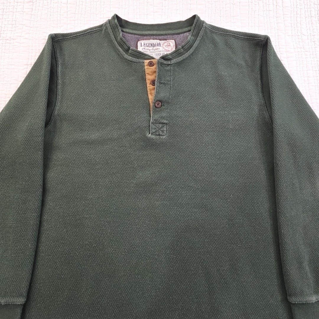 Legendary Whitetails Tough As Buck Thermal Henley Shirt Men&rsquo;s LG Hunter Green