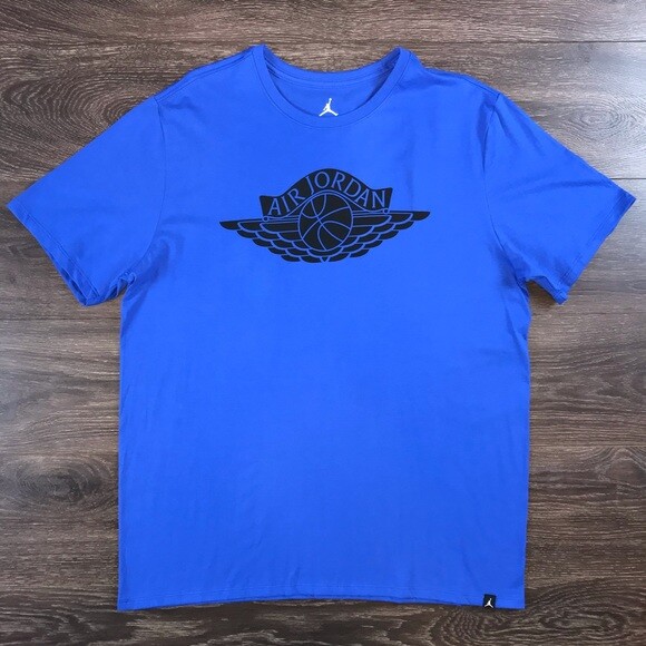 Nike Jordan Wings Logo T-Shirt Royal/Black Men&rsquo;s Large XL 2XL 3XL BNWT
