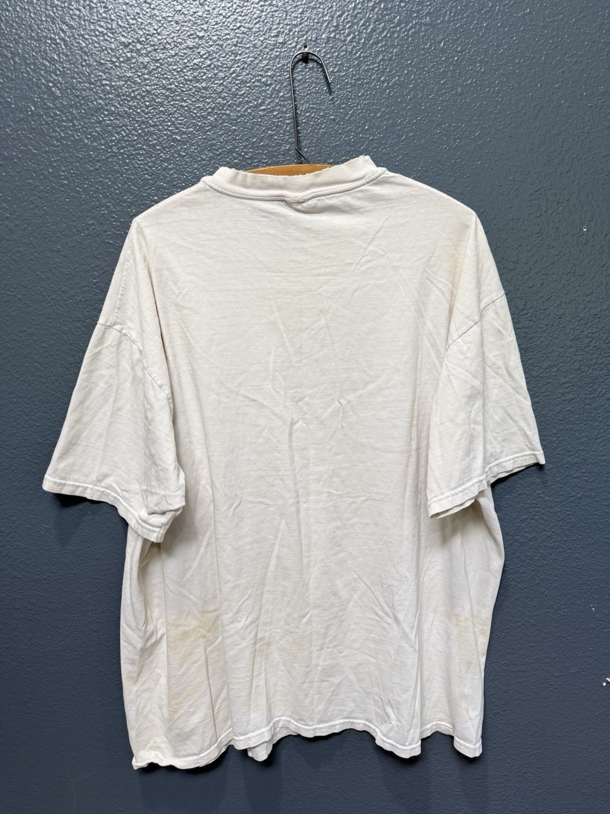 Vintage 90’s Hanes Work Sucks I’m Racing White Tee Shirt Size 2XL