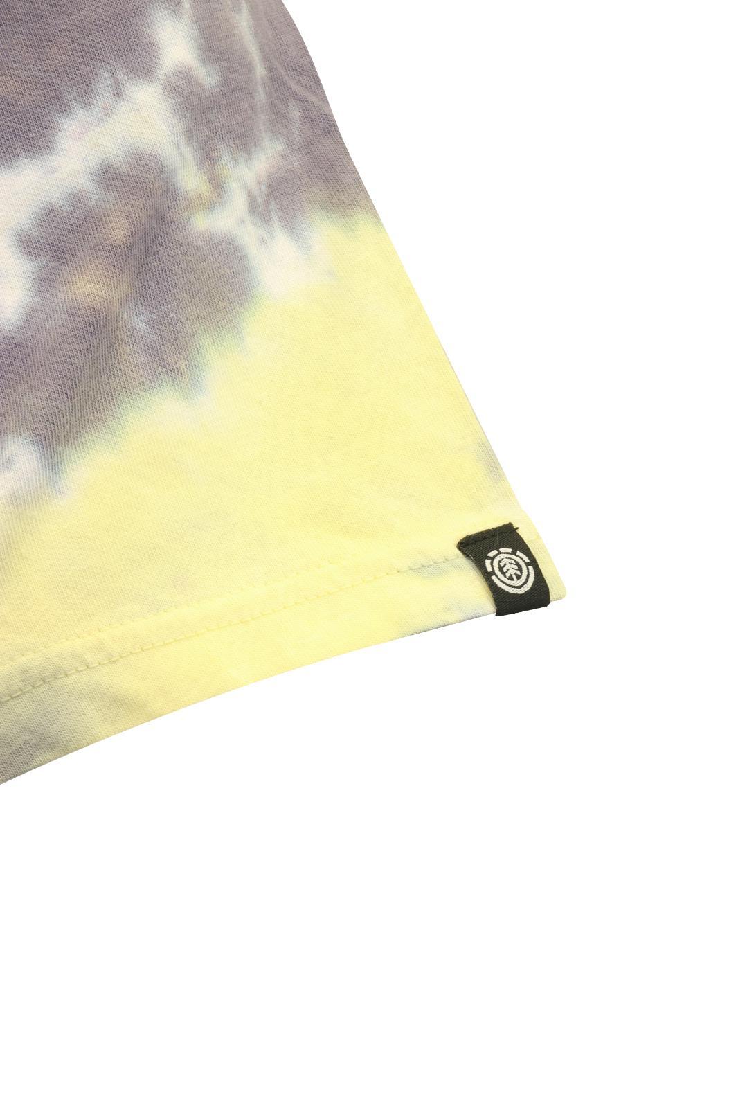 Element Men&rsquo;s T-Shirt Yellow Dark Grey Blazin&rsquo; Chest Tie-Dye S/S (S09)