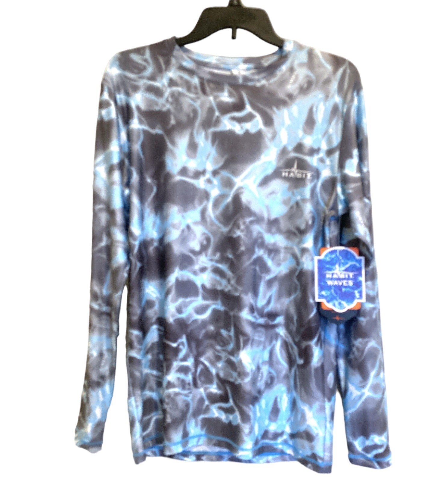 Habit Mens Small UPF 40+Long Sleeve Performance Shirt Wicking Cooling Quick Dry