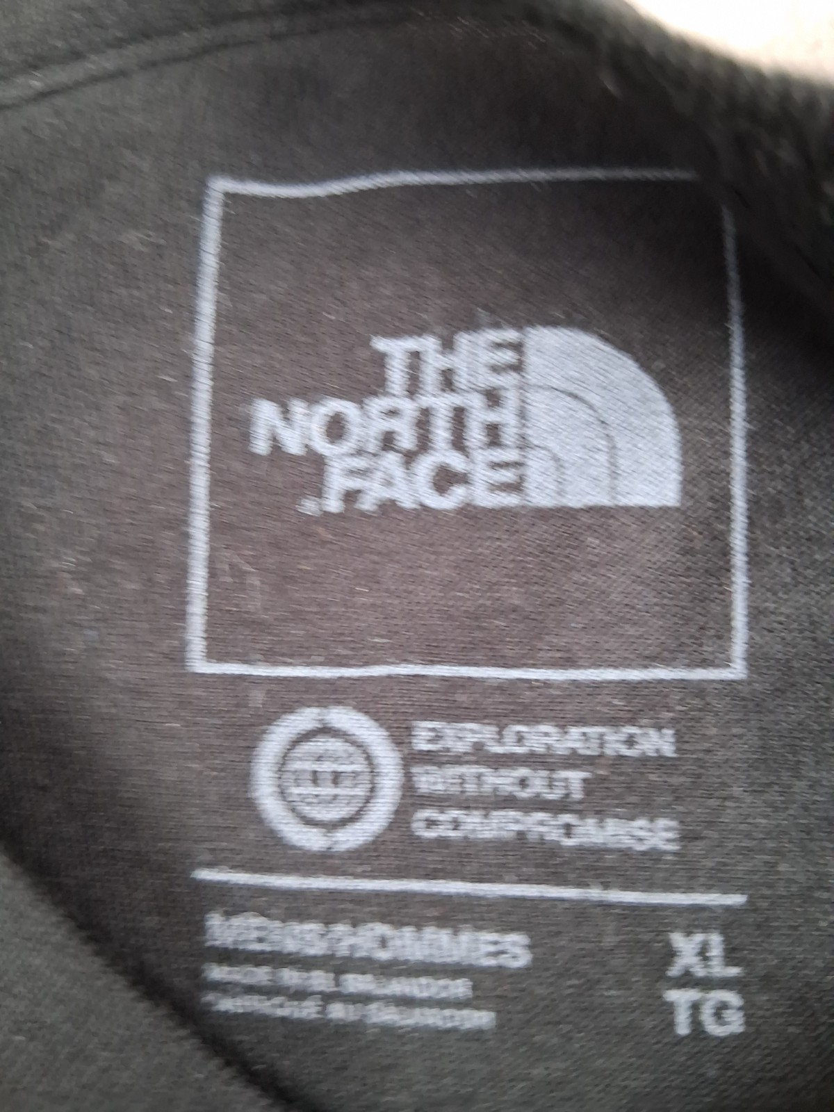The North Face Long Sleeve T-Shirt XL Black 100% Cotton Graphic Double Sided NEW
