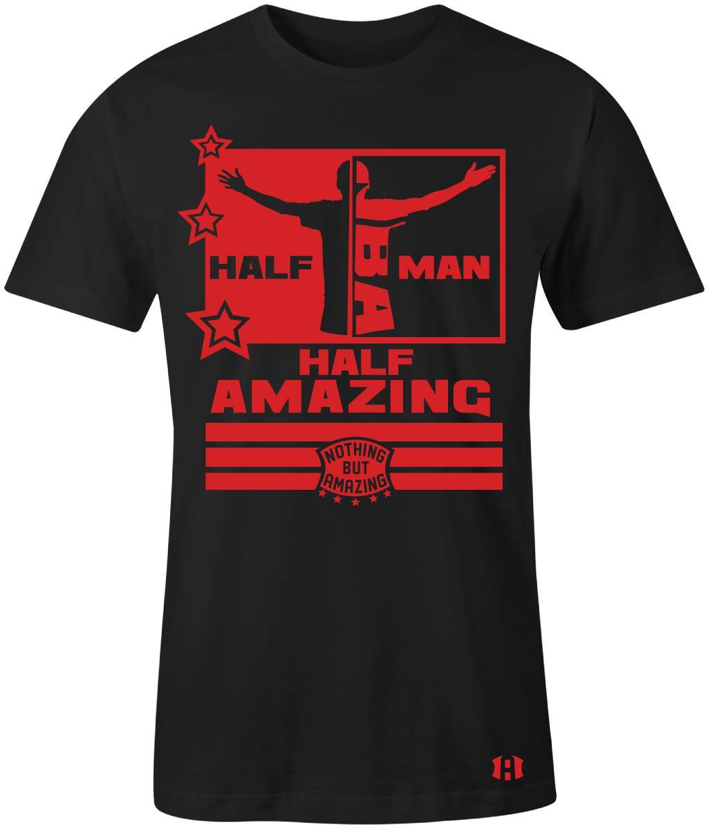« Half Man Half Amazing » Mens T-Shirt to Match Habanero Red « Foams »