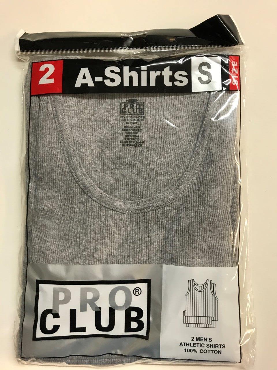 2 New PROCLUB MEN&rsquo;S A-shirts Gray Tank Top Undershirts Pro Club SMALL-7XL 2PC