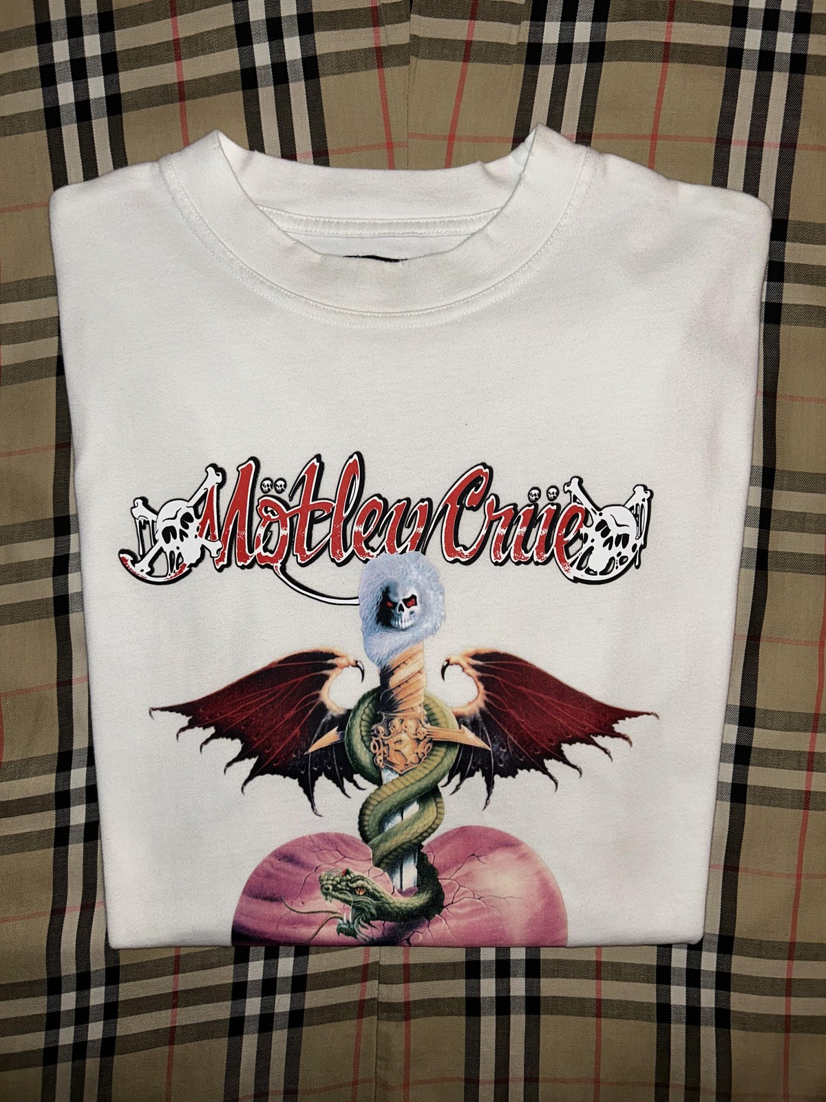 Represent Clo Motley Crue Frankenstein Shirt Men&rsquo;s XL White Band Tee Without You