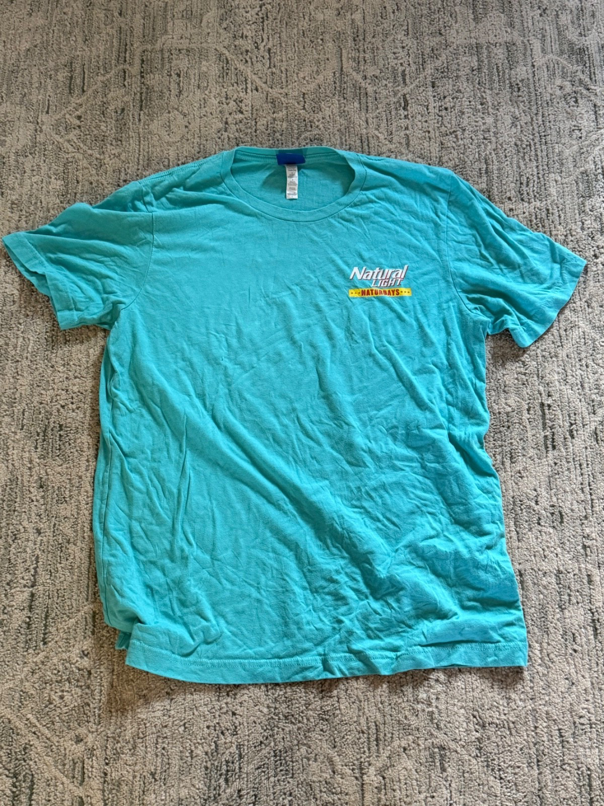Natural Light Naturdays Large Men&rsquo;s Blue T-shirt
