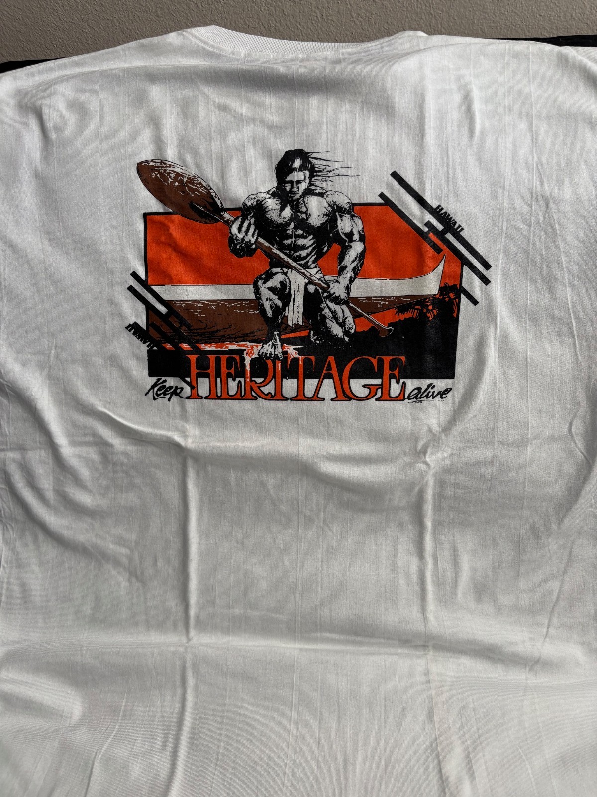 NEW- CANOE PADDLER « HERITAGE » SCREEN PRINTED 100%COTTON XLARGE