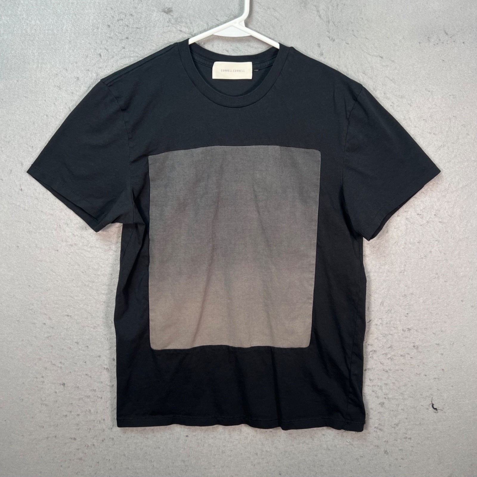 Correll Correll Mens Size Medium Gradient Graphic Organic Cotton T-Shirt Black