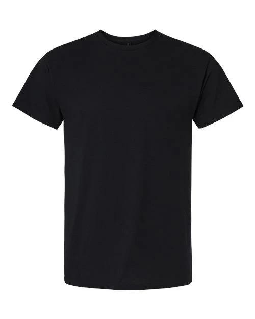Gildan Adult T-Shirt Black Cotton Crew Neck T-Shirt For HTV, New Size 2XL