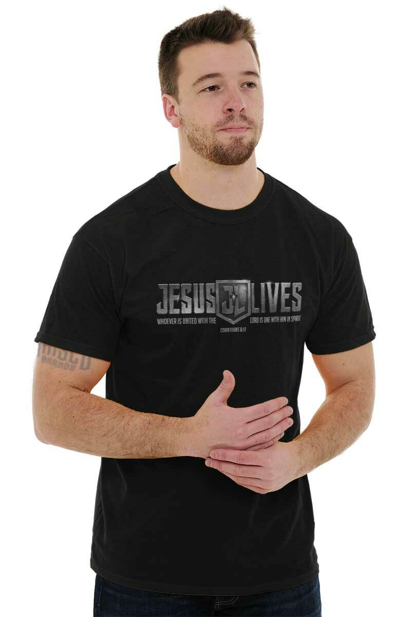 Christian Faith Pop Culture Jesus Lives Lord Womens or Mens Crewneck T Shirt Tee