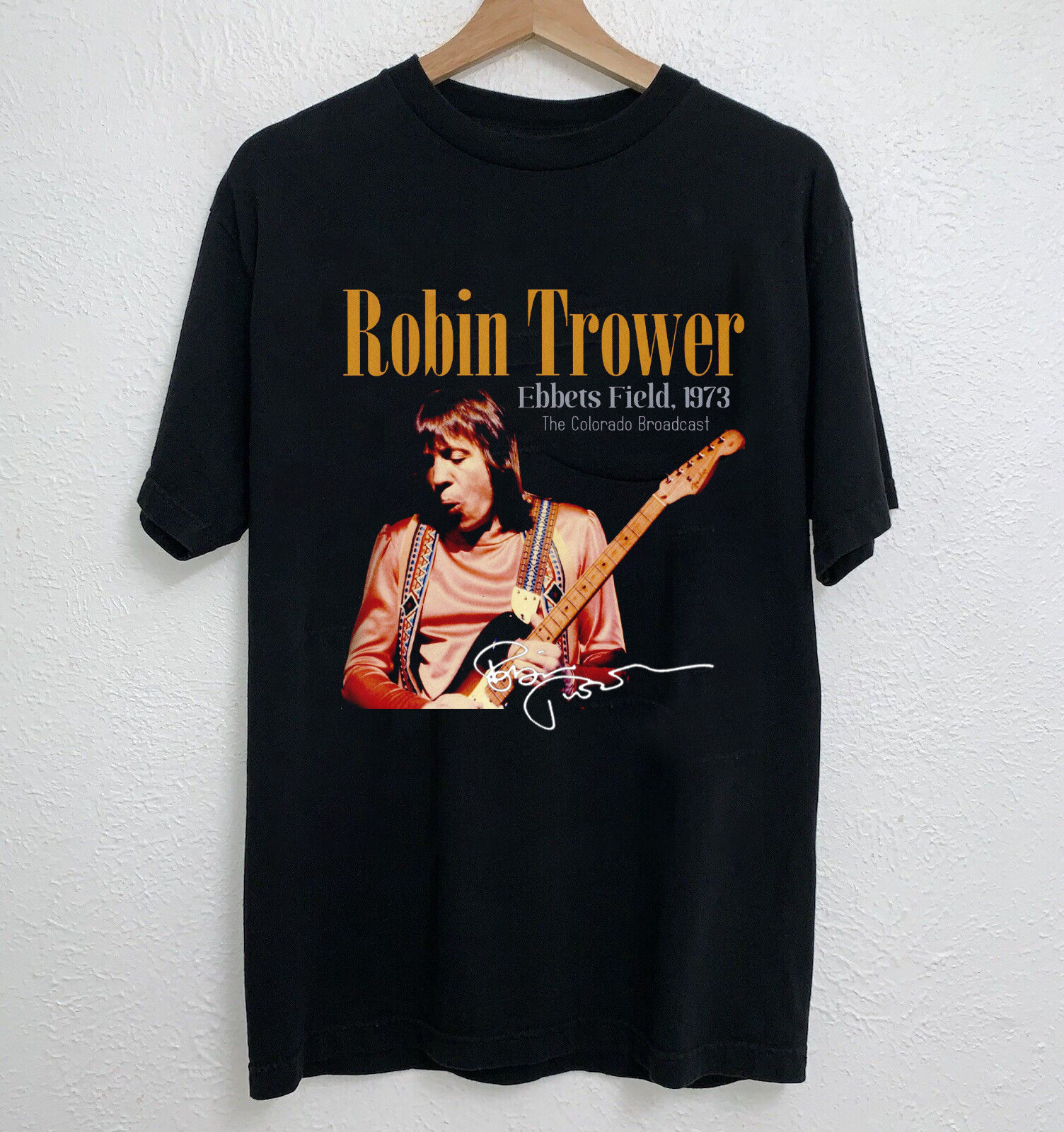NEW Robin Trower Signature Robin Trower 1973 Black All Size Shirt