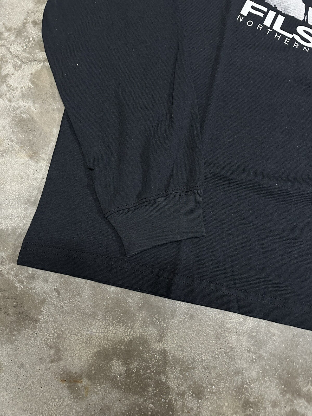 NWT Filson Northern Lights Long Sleeve Moose T Shirt Black Made in USA Outdoors
