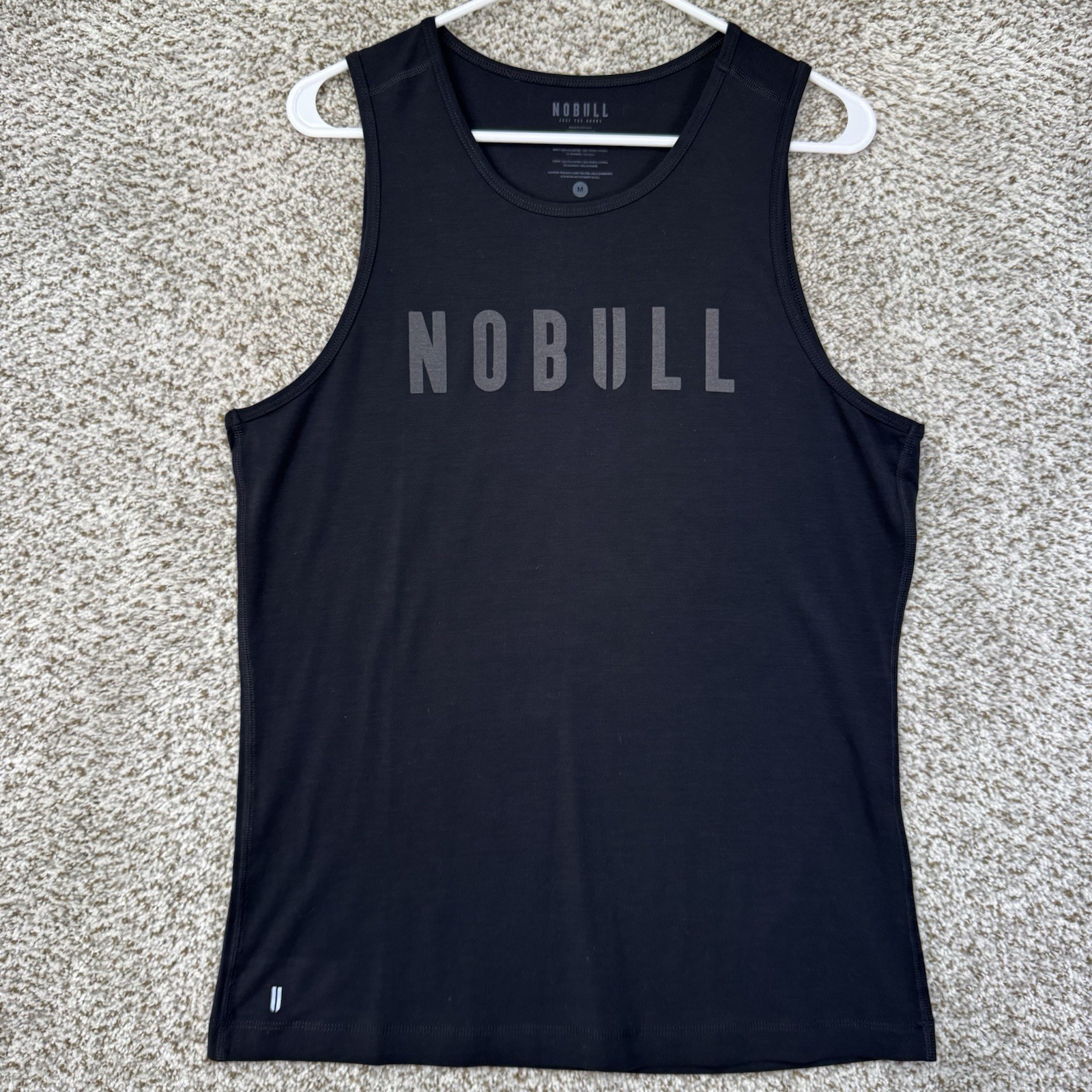 NoBull Tank Top Men&rsquo;s Size Medium Black Training Performance Workout Gym Running