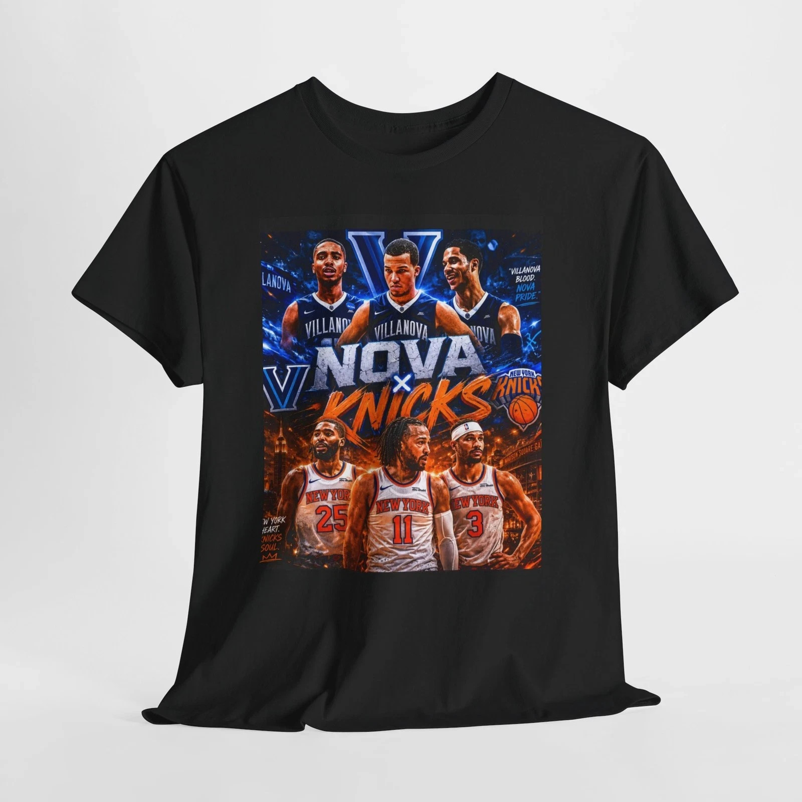 New York Basketball Poster Tee Vintage Team Players Graphic Shirt Cotton