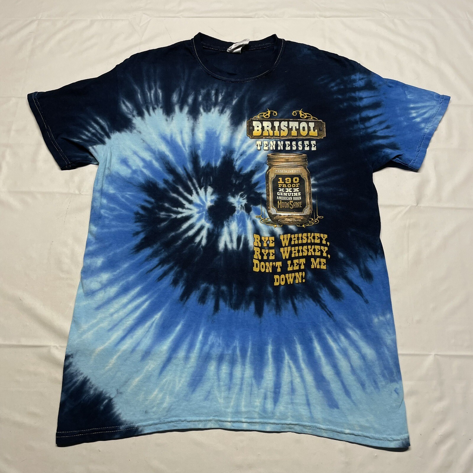 Bristol Tennessee T-Shirt Men’s Medium Stock Cars & Moonshine Festival Tie Dye