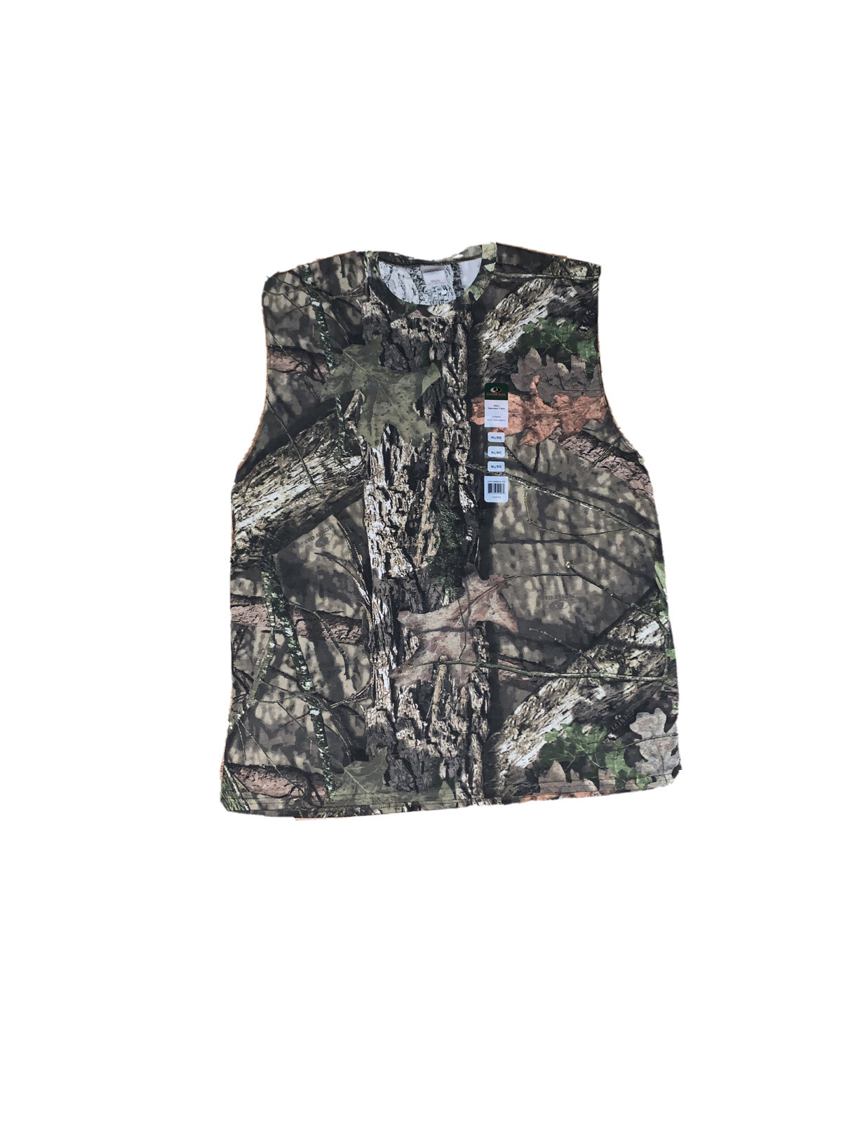 L Men&rsquo;s Mossy Oak Camo Sleeveless Crew T-Shirt / Tank NWT Break Up Infinity