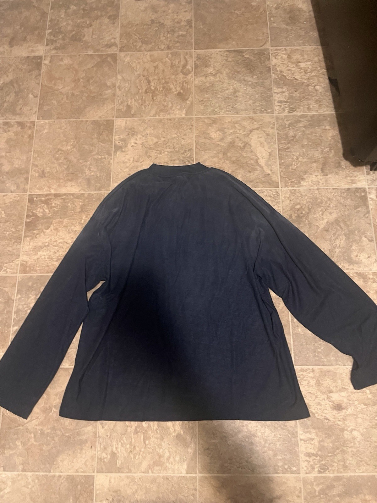 Acne Studios Stockholm 1996 Navy Logo Graphic Print Long Sleeve Crew Neck Tee L