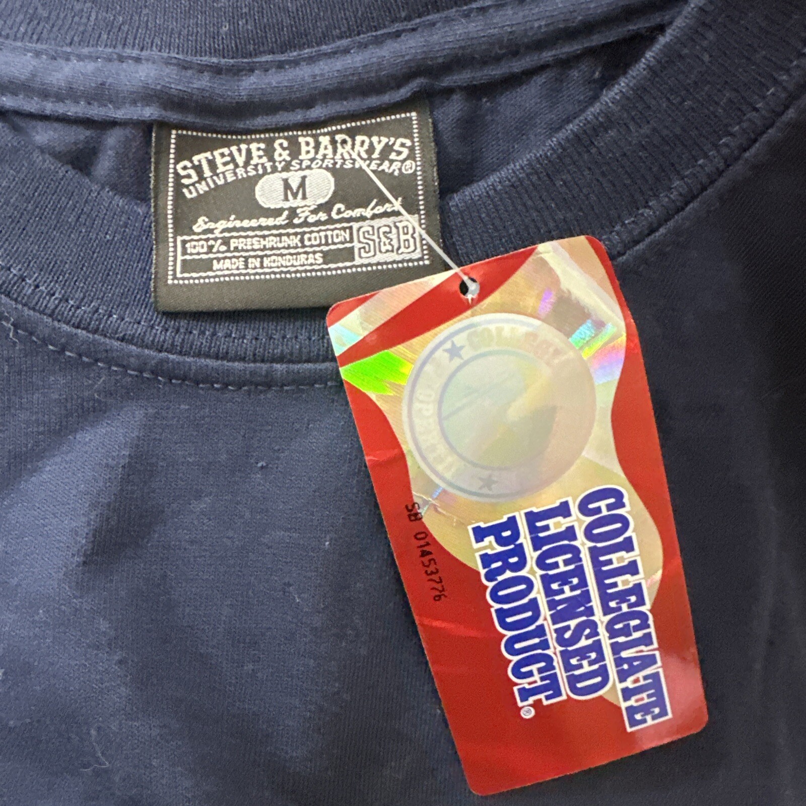 Steve And Barrys NAVY Shirt Mens Medium NOS Collegiate Licensed Short Sleeve Tee